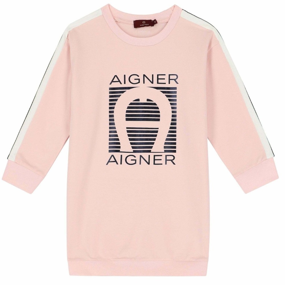 Aigner girls pink logo sweatshirt size 12y